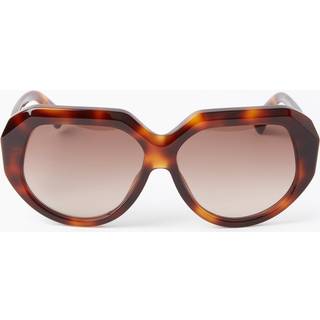 Nina Ricci Kvinde SNR435 752 Solbriller Acetat Havana Brun Geometrisk Normal Skygge