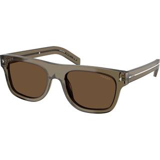 Prada PR B12SF Asian Fit 18T70F 55 Solbriller Mænd Brun - Transparent Terra Brown - 55mm