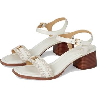 MK Mandy Signature Logo and Leather Sandal - Natural - Michael Kors - EU 35