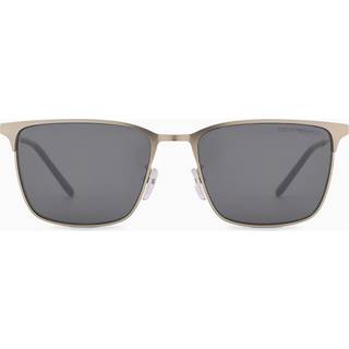 Emporio Armani Mand EA2164D 30026G Solbriller Metal Guld Grå Firkantet Spejlet