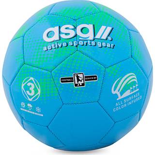 ASG fodbold str. 3 - blå/grøn (På lager i varehus)