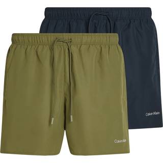 2 Pack Medium Drawstring Swim Shorts - Blue - L