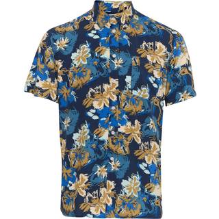 Blend Blend Blue Sand Floral Print Short Sleeve Shirt