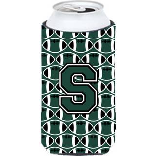 Brev S Fodboldgrøn og hvid høj dreng drikke isolator Hugger CJ1071-STBC