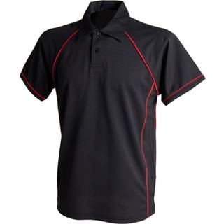 Finden+Hales FH370 Men´s Piped Performance Polo Black / Red XXL