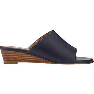 Jones Bootmaker Jones Bootmaker Blue Jocelyn Leather Wedge Heel Mules