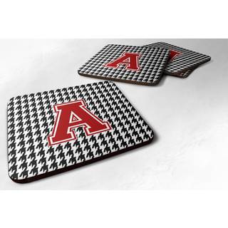 """" Caroline's Treasures CJ1021-AFC-brev et monogram-houndstooth skumkyst (sæt af 4) 3.5 """" ""H x 3,5"" """" ""W multicolor"" ""