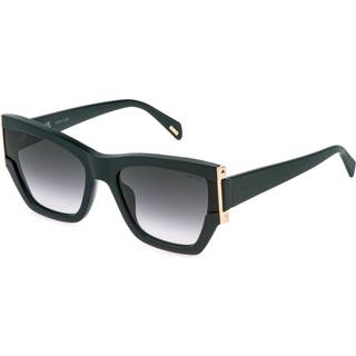Police Kvinde SPLR22 SECRET 2 06WT Solbriller Acetat Grøn Røg Cat Eye Normal Skygge