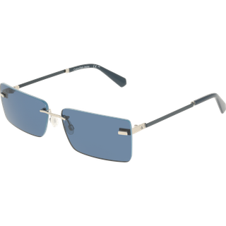 Calvin Klein Mand CKJ25206S 44 Solbriller Metal Sølv Blå Firkantet Normal