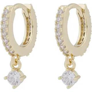 SNÖ Of Sweden Seine Small Ring Pendant Earrings Gold Clear Onesize
