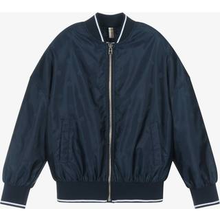 BOSStil drenge. J52051 Marineblå jacquardjakke (12Años= 150cm), Casual, Polyester, børnetøj