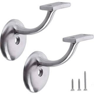 HOME MASTER HARDWARE Hndliste Trappebeslag Kraftig rustfrit stl Trappesttte til trapper Hjem eller kontor Trappe Gelnder 2 stk.