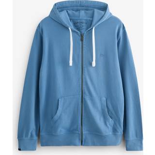 Superdry Superdry Blue Classic Essential Zip 100% Cotton Hoodie