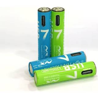 Genopladelige Lithium Batterier, USB-C, 1200 mAh, AAA, 4 stk