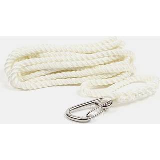 Fortøjningsreb med splejset karabinhage Robline, forstærket 3-slået polyester, Ø12 mm, 4 meter, hvid