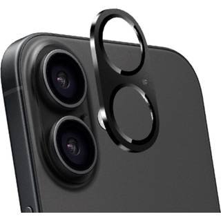 Holdit iPhone 16 / 16 Plus Kameralinsebeskyttelsesglas - Case-Friendly - Sort