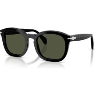 Persol Unisex PO0082S 95/31 Solbriller Acetat Sort Grøn Geometrisk Normal