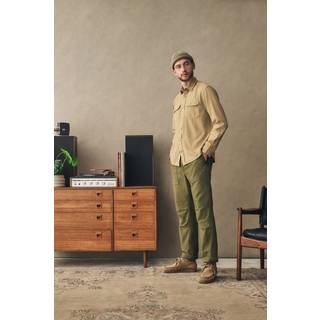 Next Tan Brown Cotton Tencel Blend Long Sleeve Shirt