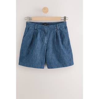 Next Denim Dark Blue N. Premium Tailored Pintuck Shorts
