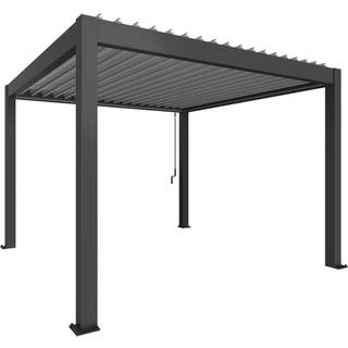 Biohort, Pergola størrelse 3,5 x 3,5 metallic mørkegrå/sølv