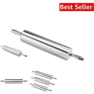 Ny Star Foodservice 37517 Ekstra tunge restaurant Aluminium Rulling Pin 15 """" Sølv