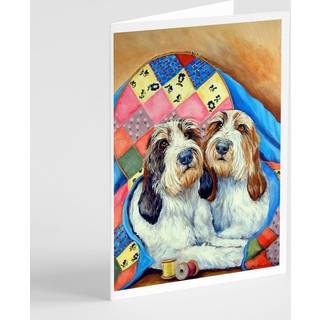 Petit Basset Griffon Vendeen lykønskningskort og konvolutter pakning af 8
