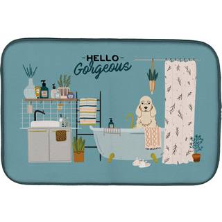 """" Caroline's Treasures CK7516DDM BUFF COCKER SPANIEL I BATHTUB DISH-DRYING-MATER 14 X 21 Multicolor """"
