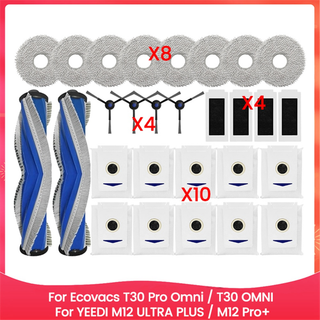 28 stk. børstefilter, moppeklud og støvsæt til T30 Pro Omni