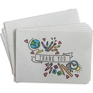 Skoleforsyninger Tak kort - 24 lyk?nskningskort med konvolutter - Skole tak notecards for l?rerens p?sk?nnelse