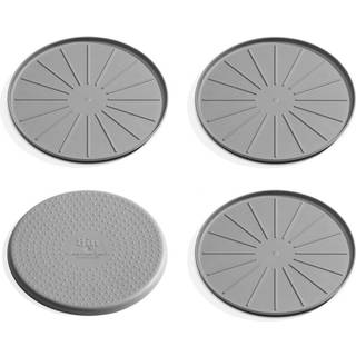 Weathertech 8 """" Coasters for Home Surfaces Anti -Skid No -Slips Knibs - Sæt med 4 Grå - (8A8CSTGR)