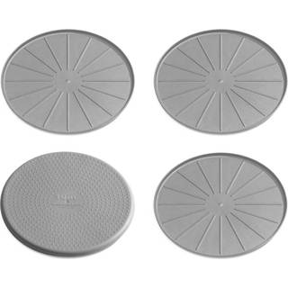 Weathertech 10 """" Coasters for Home Surfaces Anti -Skid No -Slips Knibs - Sæt med 4 Grå - (8A10CSTGR)