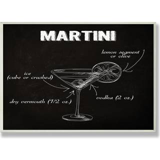 Stupell hjem d? Cor b og w klassiske martini instruktioner k?kkenv?g plak 10 x 0,5 x 15 stolt fremstillet i USA