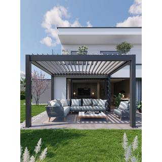 Biohort, Pergola størrelse 3 x 3 metallic mørkegrå/sølv