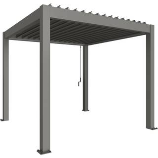 Biohort, Pergola størrelse 3 x 3 metallic quartz grå
