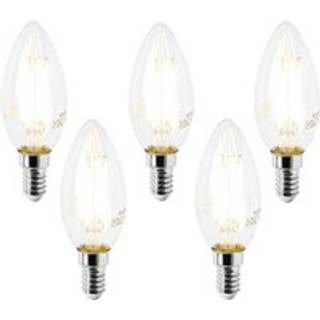 Sæt med 5 E14 LED pærer B35 Klar 2,2W 470lm 2700K