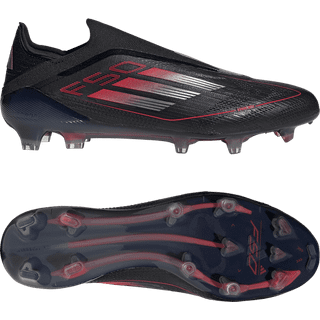 F50 Elite Laceless Firm Ground støvler - Core Black / Iron Metallic / Lucid Red - 46