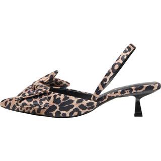 Coco-6 Bow Slingback Pumps, Sand Leo, 37