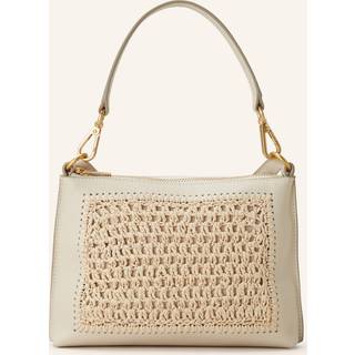 Reiss Reiss Off White Bernice Raffia Leather Cross-Body Bag