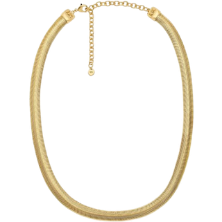 Michael Kors 14K Gold-Plated Chevron Snake Chain Ladies Necklace MKJ8486710
