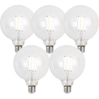 Sæt af 5 E27 Dæmpbare LED-pærer G125 Klar 7W 806lm 2700-6500K
