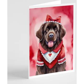 Caroline's Treasures DAC5394GCA7P Newfoundland Mine Valentine lykønskningskort Pakke med 8 blanke kort med konvolutter, lunefuld A7 Størrelse 5x7