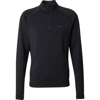BOSS Sweat Active Zip Neck Sweatshirt in Black | BOSS | Norton Barrie - XL