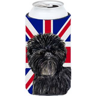 Affenpinscher med den engelske union Jack British Flag Tall Boy Beverage Isulator Hugger SS4953TBC