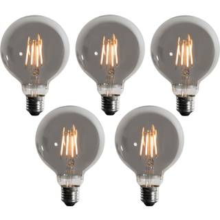 Sæt med 5 E27 3-Trins Dæmpbare LED Pærer Røgfarvet G95 4W 200 lm 1900K