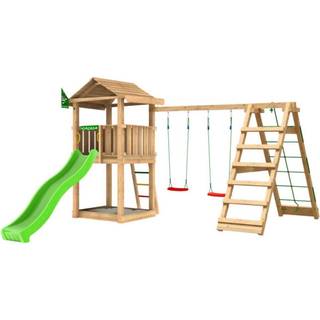 Jungle Gym House legetårn komplet inkl. climb module xtra ekskl. rutschebane - 804-312CB