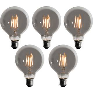 Sæt med 5 E27 dæmpbare LED-pærer røgfarvet G95 5W 200 lm 1900K