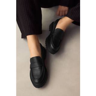 Next Black Extra Wide Fit Forever Comfort Chunky Loafers