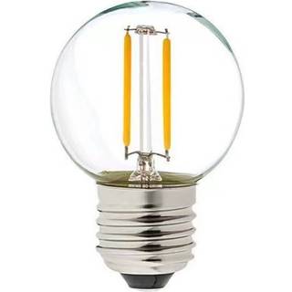 2W LED kronepære - G40, kultråd, klart glas, E27 - Dæmpbar : Ikke dæmpbar, Kulør : Varm