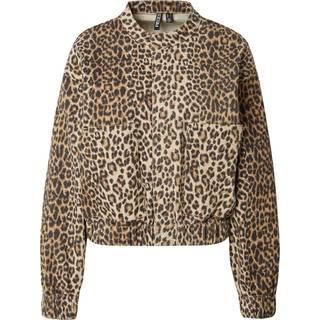 Pieces Pcsalume Bomber Denim Jacket White Pepper Aop:leo S