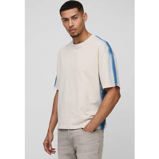 Mens Stone Oversized Spray Boxy Wash T-Shirt